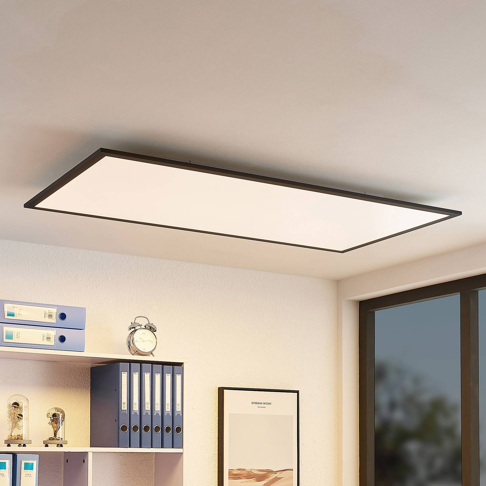 foto del prodotto pannello led lindby nelios, 120 x 60 cm, 4000k, nero, metallo