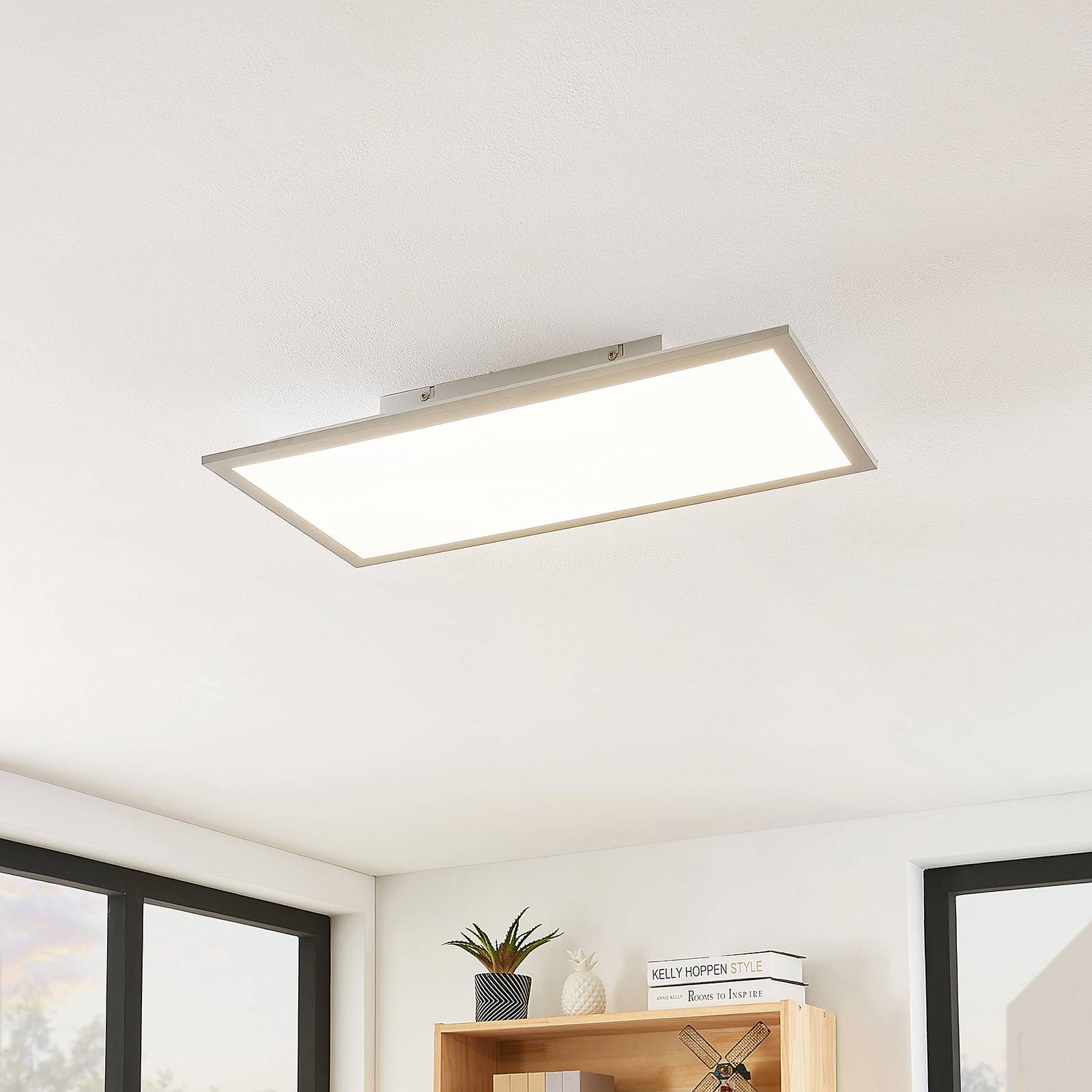foto del prodotto pannello led lindby stenley, 4.000 k, 60 cm x 30 cm, argento bianco