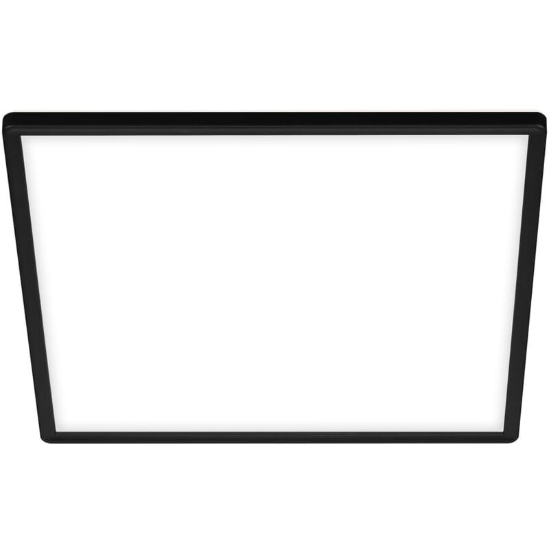 foto del prodotto pannello led, plafoniera, lampada da soffitto con effetto retroilluminazione, 22 watt, 3000 lumen, 4000 kelvin, bianco nero, quadrato, 42x42cm,