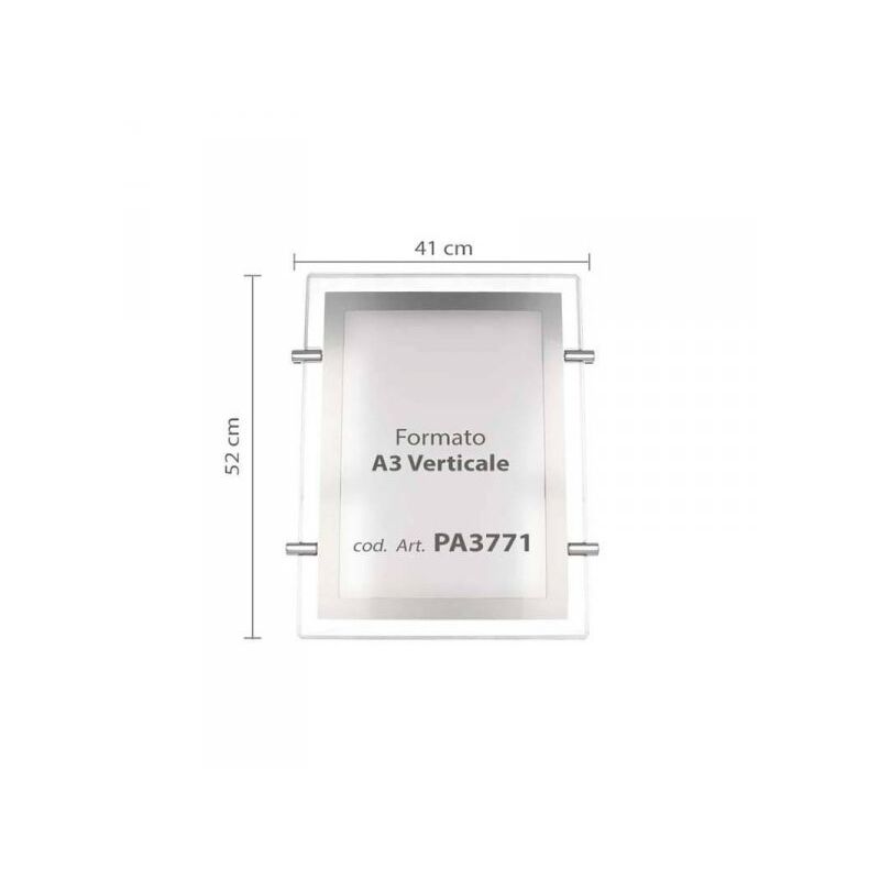 foto del prodotto pannello led pubblicitario a3 verticale 12v 8w