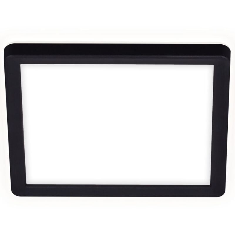 foto del prodotto pannello led slim angolare, 19x19 cm piatto, 12w, 1400 lm, bianco neutro, retroilluminazione, nero