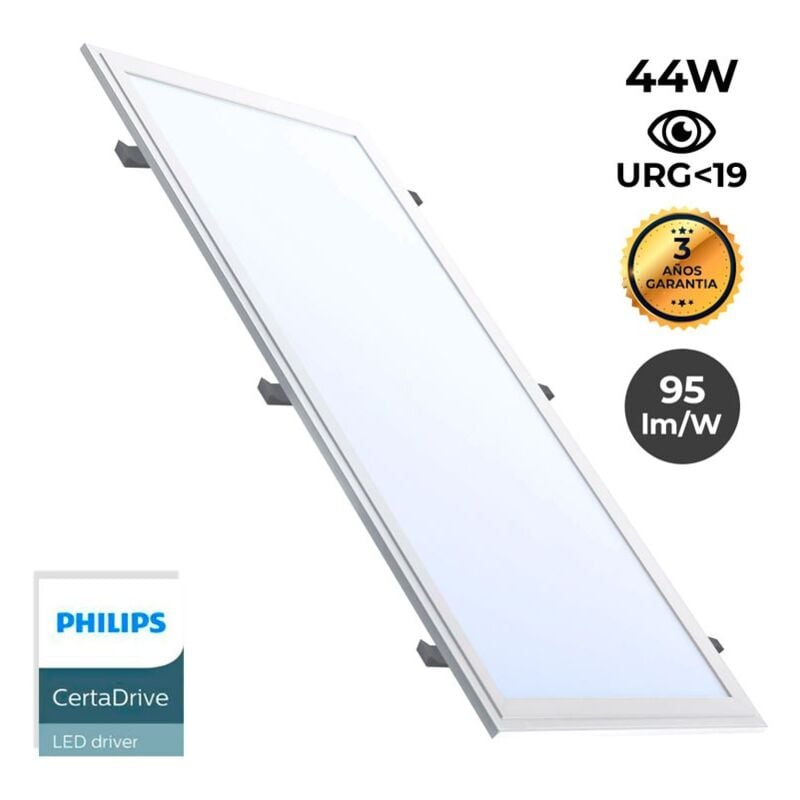 foto del prodotto pannello led slim da incasso 120x30 cm driver philips 44w bianco freddo