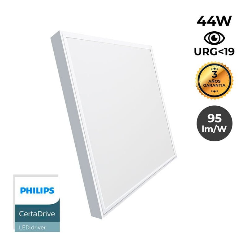 foto del prodotto pannello led slim da superficie 60x60 cm driver philips 44w bianco freddo