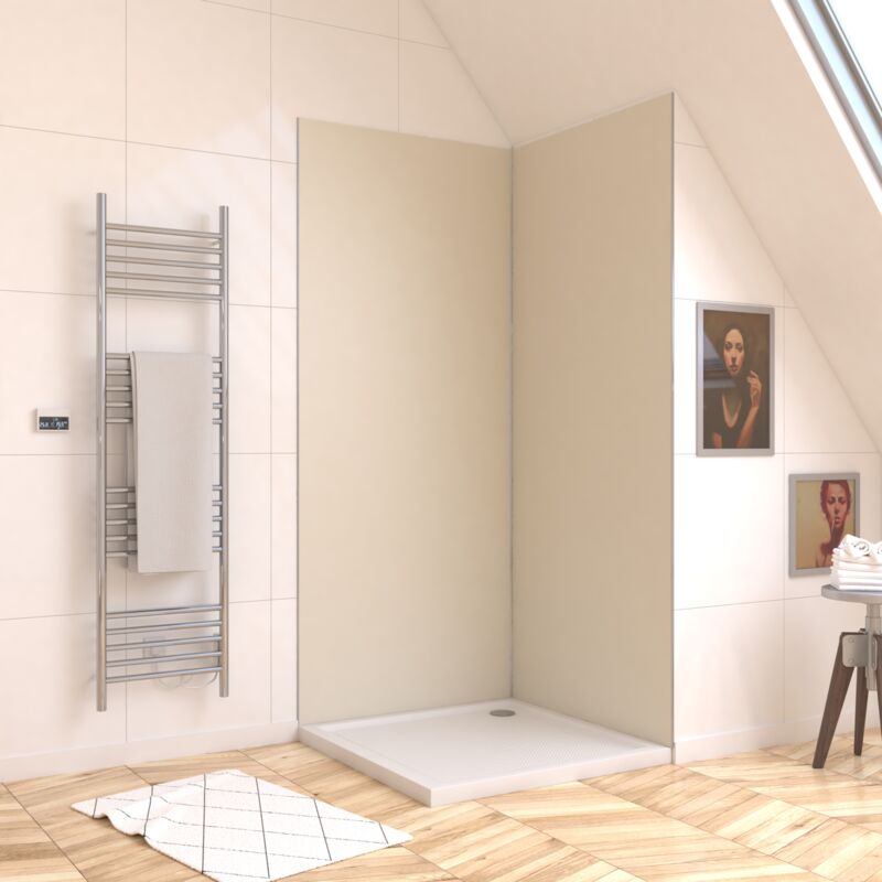 foto del prodotto pannello murale finitura alluminio avorio 90 x 210 cm wall it ivoire
