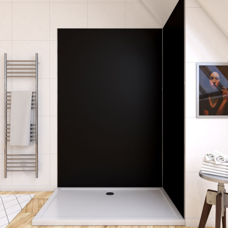 foto del prodotto pannello murale finitura alluminio nero 120 x 210 cm wall it nero