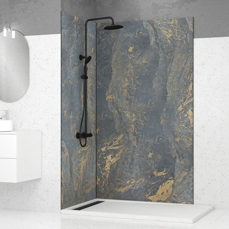 foto del prodotto pannello murale per bagno finitura pietra venus 90x210 cm stone it