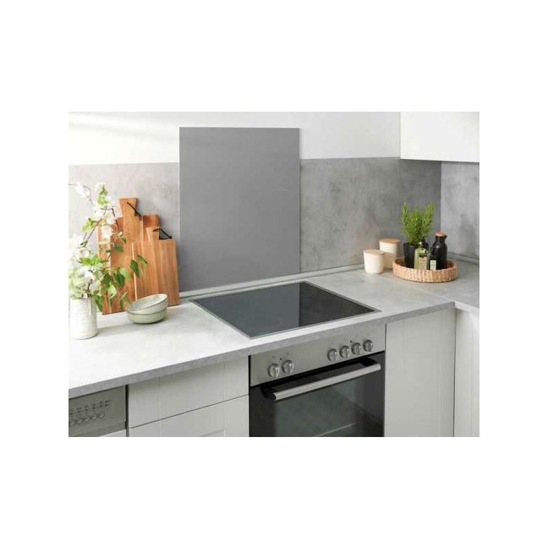 foto del prodotto pannello paraschizzi per cucina, in vetro temperato, 60x70 cm, grigio wenko