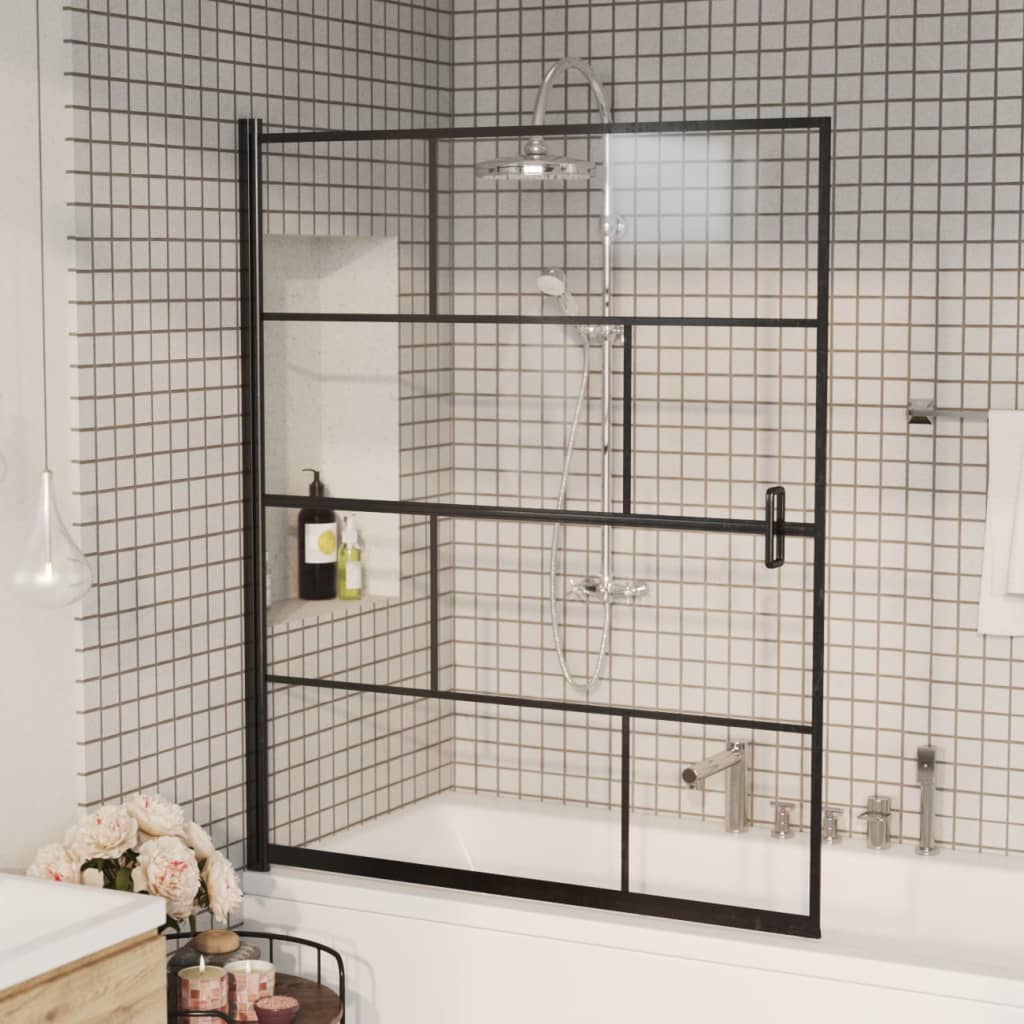 foto del prodotto pannello per box doccia in esg 116x140 cm nero cod mxl 52817