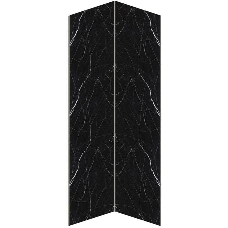 foto del prodotto pannello per parete da doccia effetto marmo con profili 2 x l90 x h210 cm in alluminio lotto di 2 eneko
