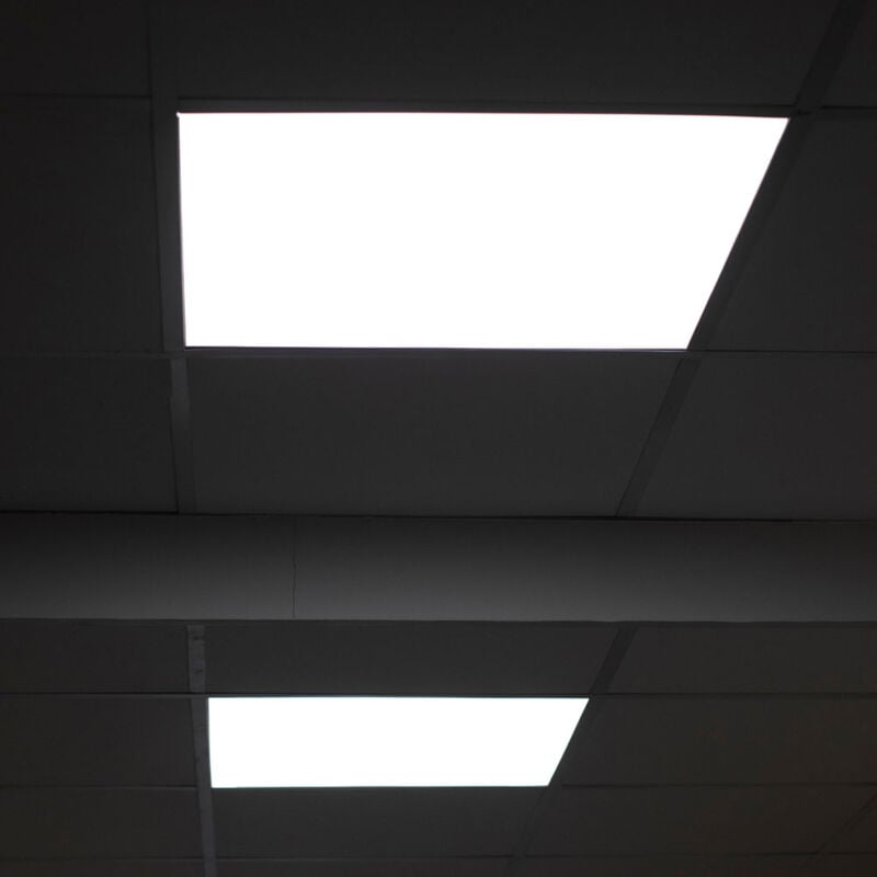 foto del prodotto pannello per soffitto lampada da soffitto plafoniera pannello da incasso lampada da ufficio, cornice piatta quadrata opale, 1x led 18w 1100lm bianco