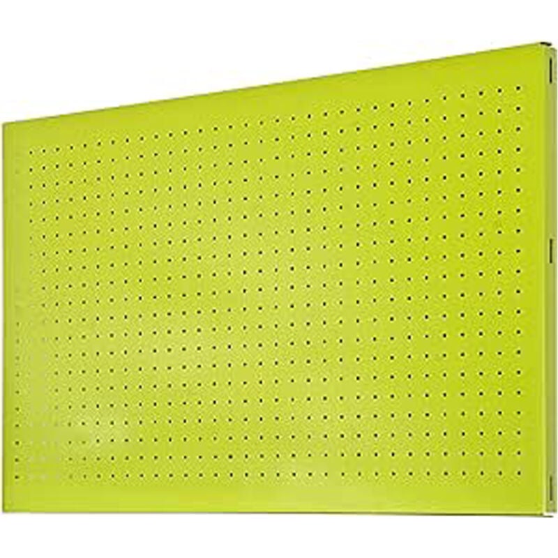 foto del prodotto pannello perforato in metallo con viti colore verde 600x900x35 mm made in spain