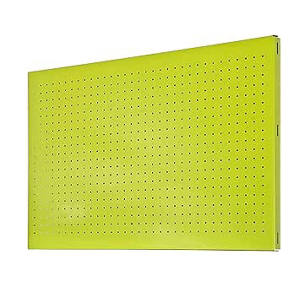 foto del prodotto pannello perforato in metallo simon rack con viti colore verde 400x1200x35 mm made in spain