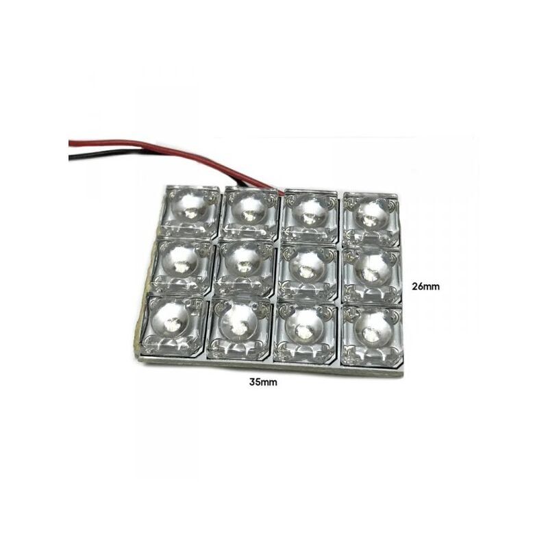 foto del prodotto pannello plafoniera lampada led 12v 1,5w con 12 led f5 flux colore verde 35x26mm