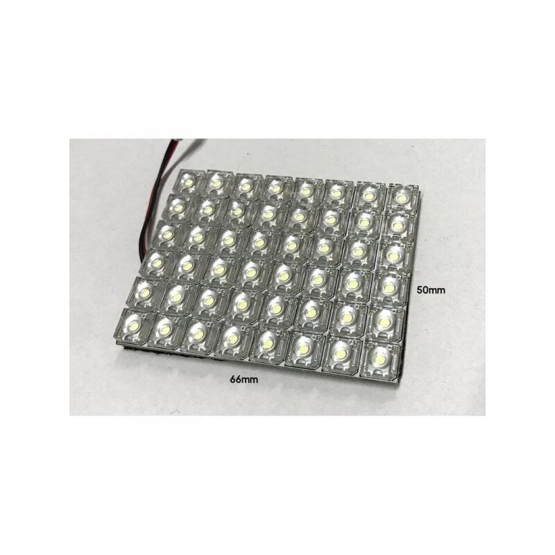 foto del prodotto pannello plafoniera lampada led 12v con 48 led f5 flux bianco freddo per luci abitacolo cassone furgone camper