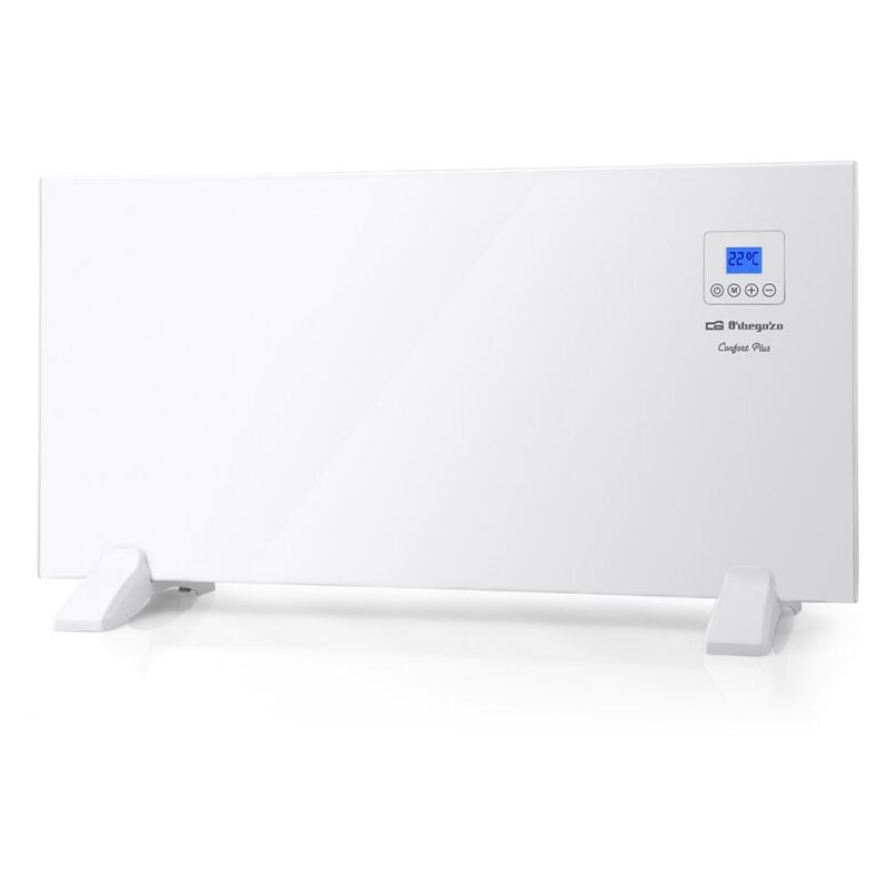 foto del prodotto pannello radiante orbegozo. display lcd. controllo digitale. potenza 1500w. 230v. intervallo di temperatura 7 c - 35 c.