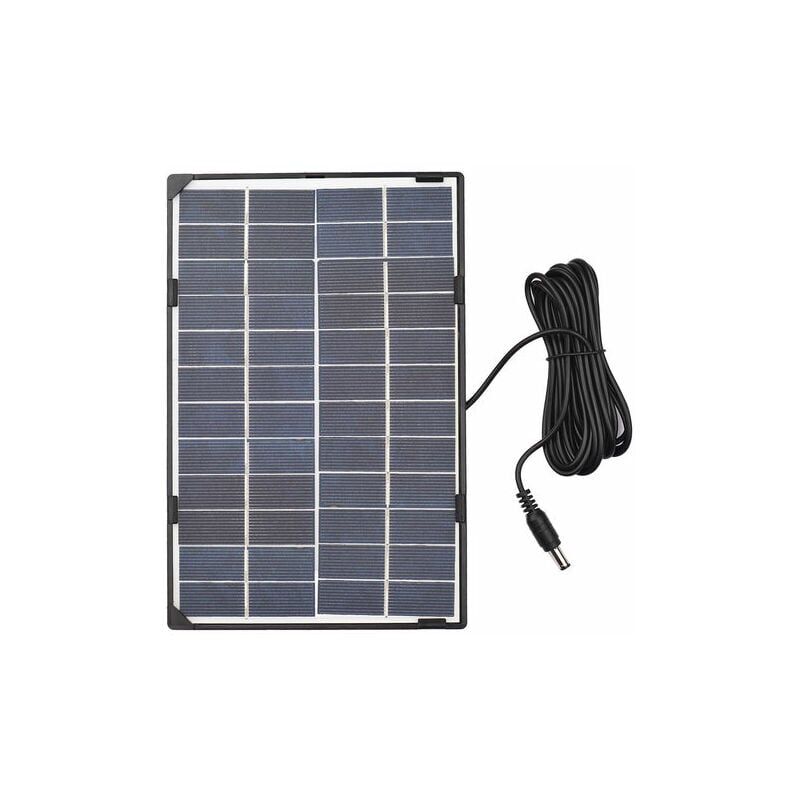 foto del prodotto pannello solare 6w 12v, per telecamera di sicurezza esterna cella solare, con uscita cc pannello solare impermeabile 10ft fai da te, per lampione