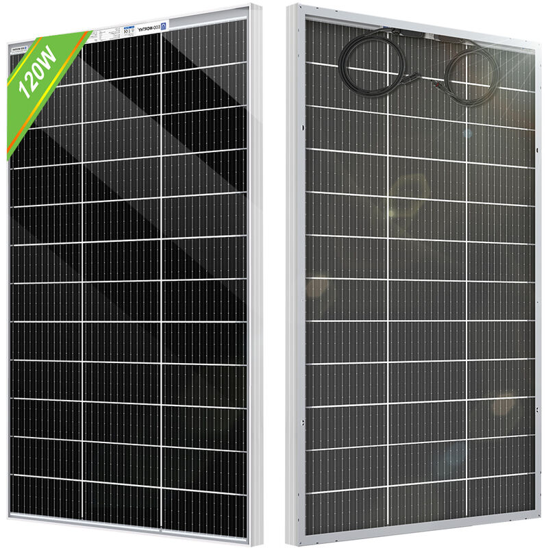 foto del prodotto pannello solare bifacciale 120 w 12 volt monocristallino ad alta efficienza modulo fotovoltaico caricabatterie di alimentazione, per tettoie, camper,