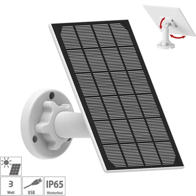 foto del prodotto pannello solare da 3w per telecamere a batteria da esterno