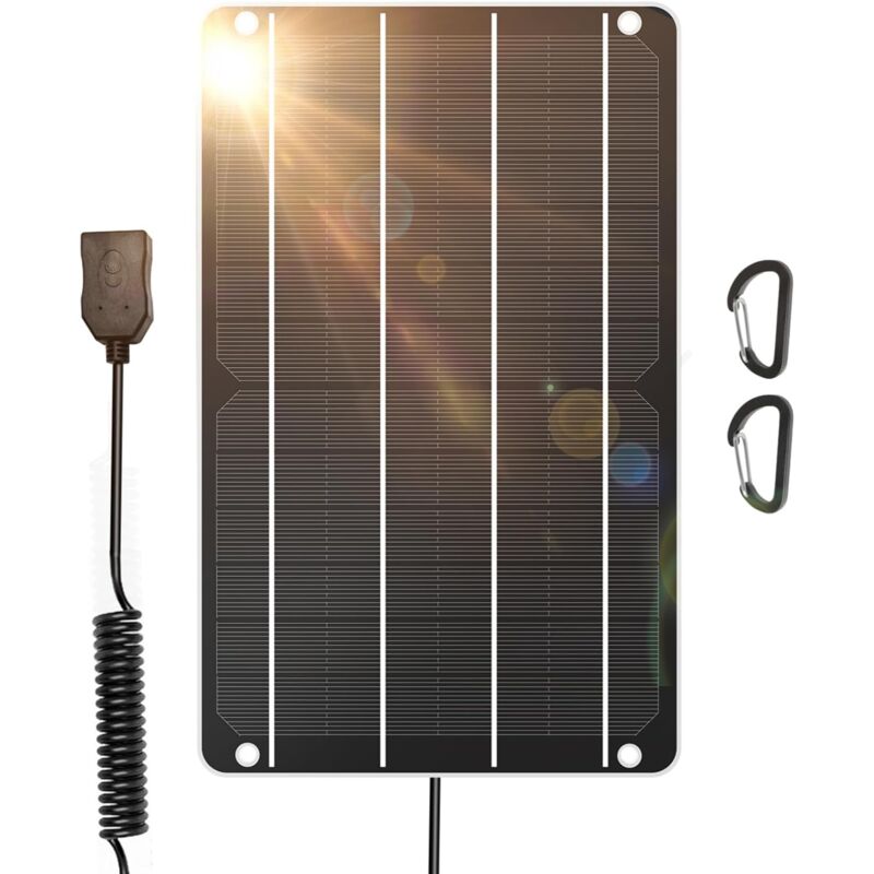 foto del prodotto pannello solare da 6 w, mini pannello solare usb da 5 v 1 a, modulo monocristallino impermeabile ip67, kit pannello solare fai da te con materiale