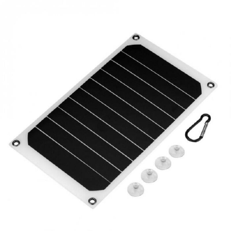 foto del prodotto pannello solare, pannello solare portatile da 10 w e 5 v, caricabatterie portatile, pannello solare impermeabile, uscita usb sollbry