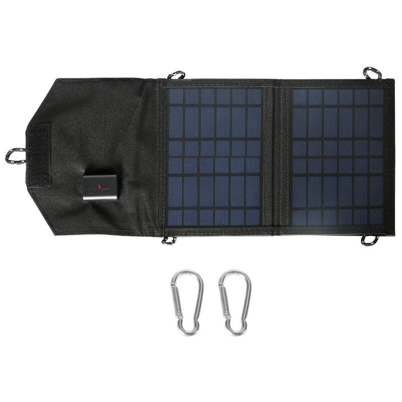 foto del prodotto pannello solare pieghevole caricabatterie portatile pieghevole per celle solari usb da 5 v per laptop 15 w 2 volte dewin