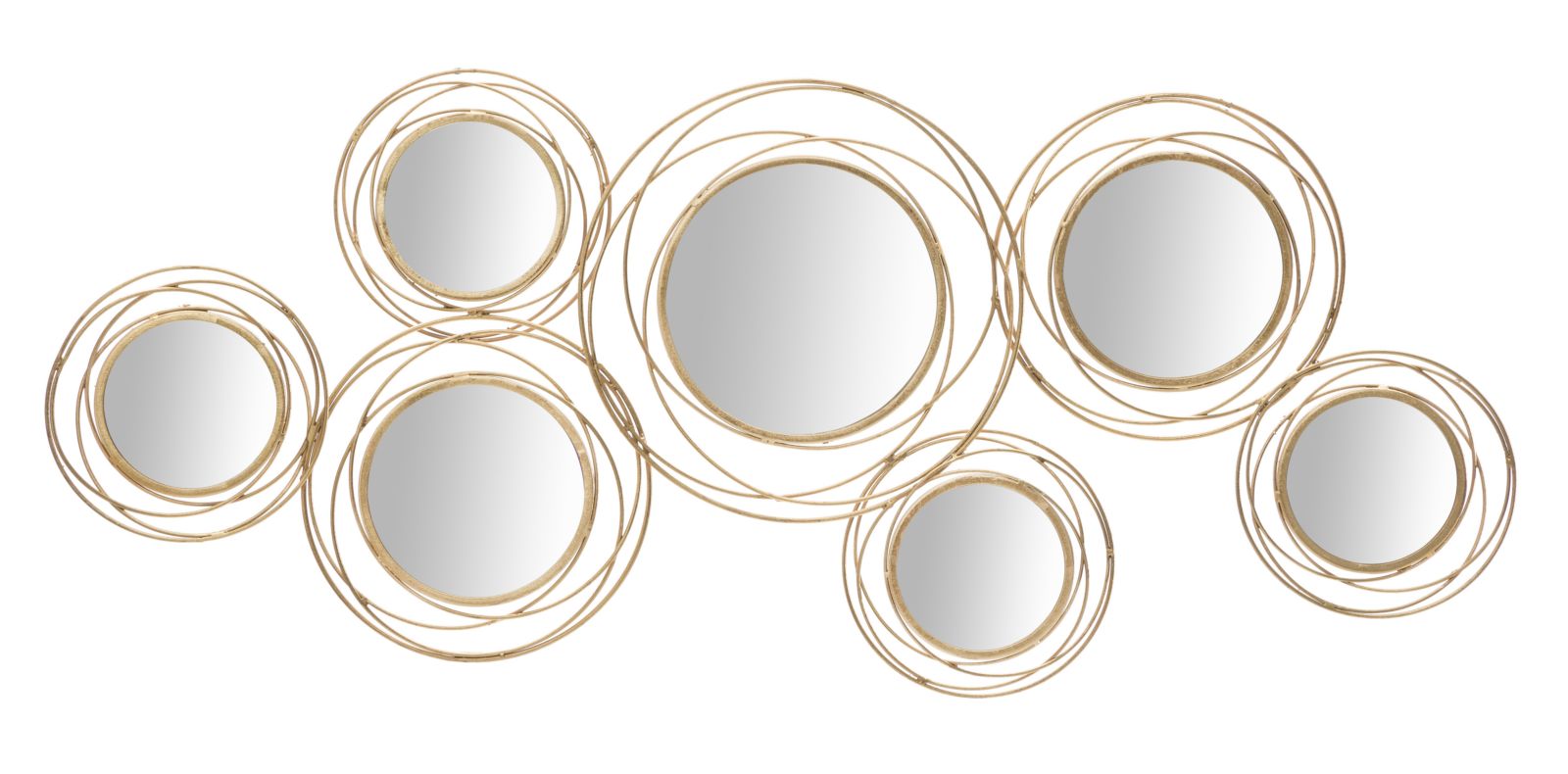 foto del prodotto pannello specchio gold round cm 124,5x4x53,5