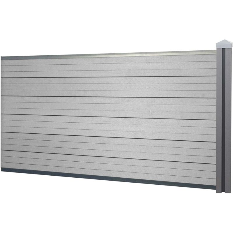 foto del prodotto pannello supplementare frangivento fendivista basso privacy sarthe wpc 188cm grigio