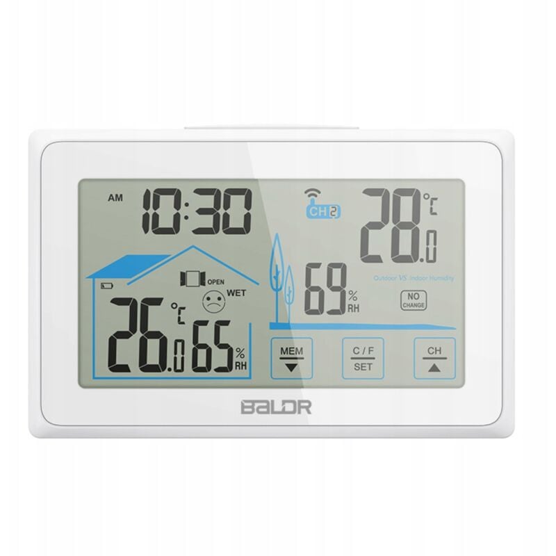 foto del prodotto pannello touch indicatore comfort stazione meteorologica baldr b0340