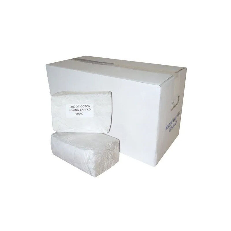 foto del prodotto panni di cotone bianchi, sacchetto da 1 kg