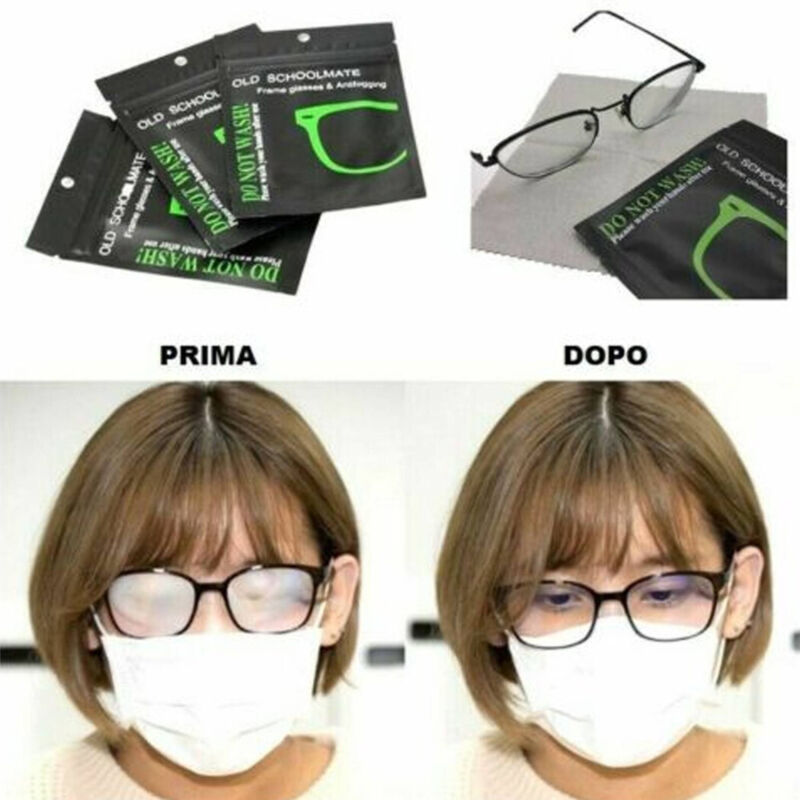 foto del prodotto panno anti appannamento evitare effetto nebbia su occhiali per la mascherina trade shop traesio