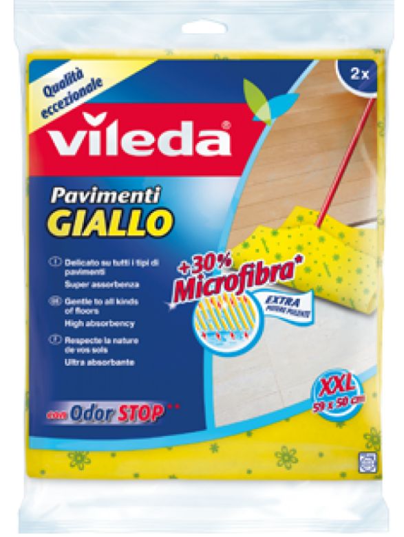 foto del prodotto panno giallo pavimenti 2 pz.