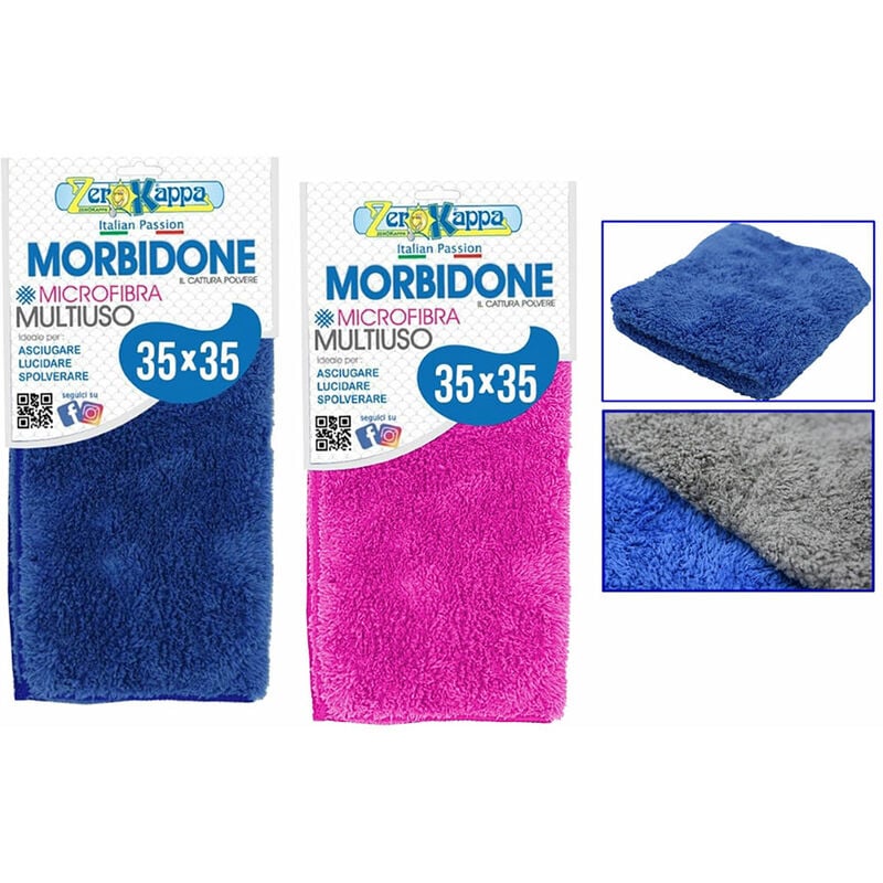 foto del prodotto panno in microfibra multiuso morbidone cm 35 x 35