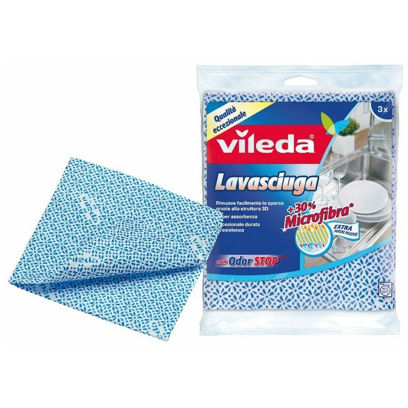 foto del prodotto panno lavasciuga odor stepr vileda 3 pz.