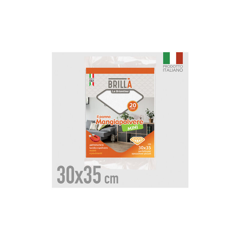 foto del prodotto panno mangiapolvere mini 30x35cm 20pz la briantina