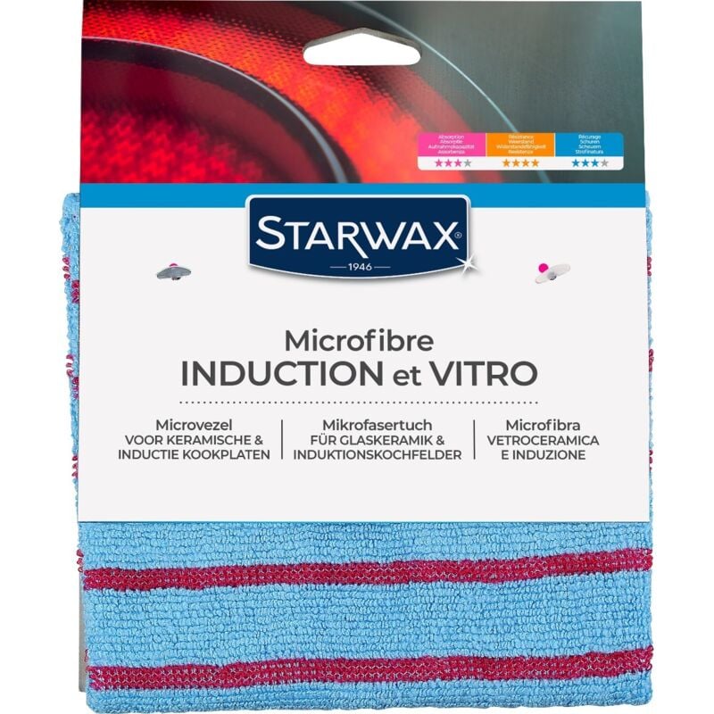 foto del prodotto panno microfibra altadensita per vetroceramica e piani induzione cm 30 x 30 starwax