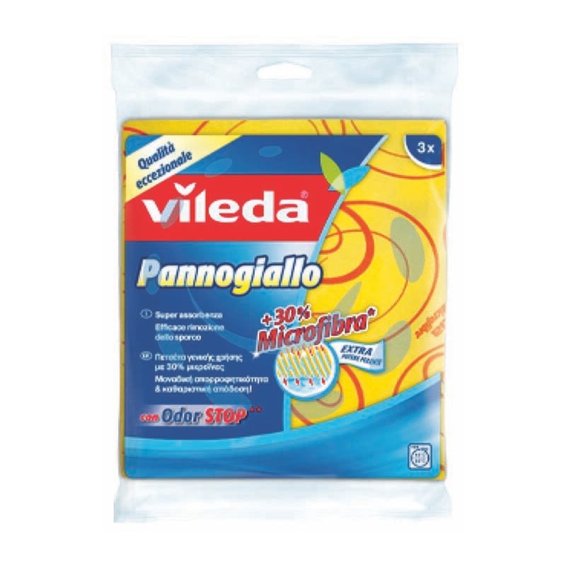 foto del prodotto panno milleusi panno giallo cm.40x36 fer 309417 conf 3 pz vileda