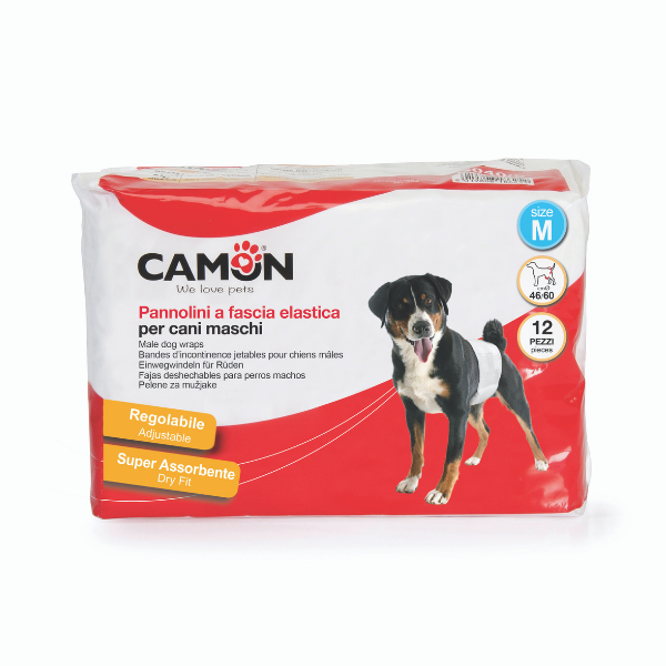 foto del prodotto pannolini a fascia elastica per cani maschi camon misura 2 46 60 cm 1 ordine scegli lo sconto bzr5 bzr20 200 punti fedelt 