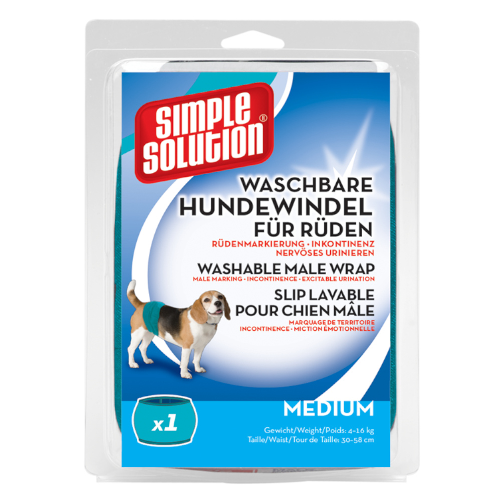 foto del prodotto pannolini lavabili simple solution per cani maschi tg. m, 1 pz