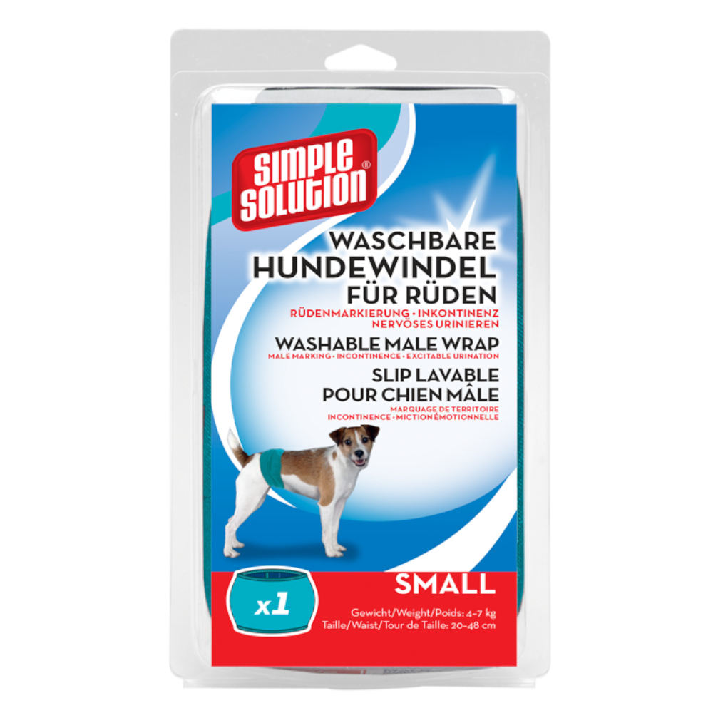 foto del prodotto pannolini lavabili simple solution per cani maschi tg. s, 1 pz