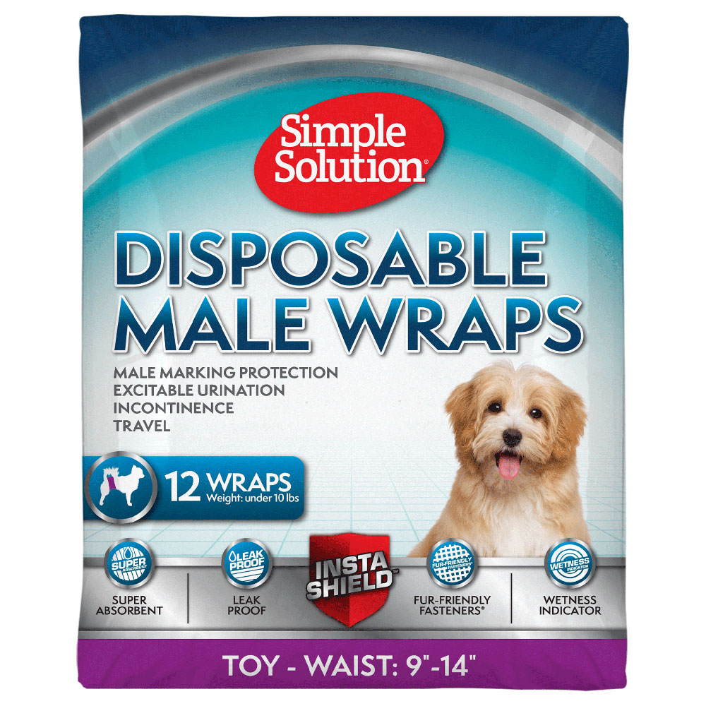 foto del prodotto pannolini monouso simple solution per cani maschi tg. xs 23 35 cm, 12 pz