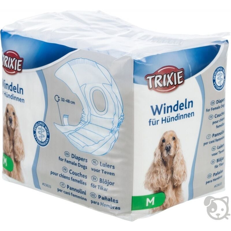 foto del prodotto pannolini per cani femmine 12 pezzi taglia m trixie