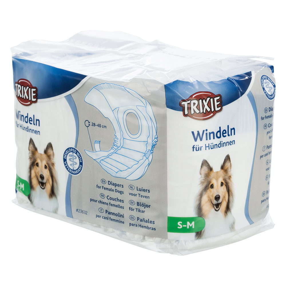 foto del prodotto pannolini trixie per cani femmina tg. s m 28 40 cm, 12 pz