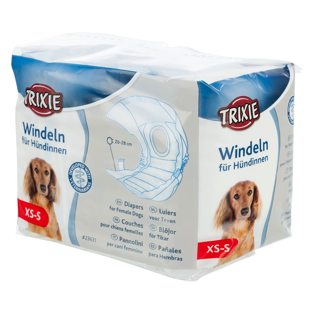 foto del prodotto pannolini trixie per cani femmina tg. xs s 20 28 cm, 12 pz
