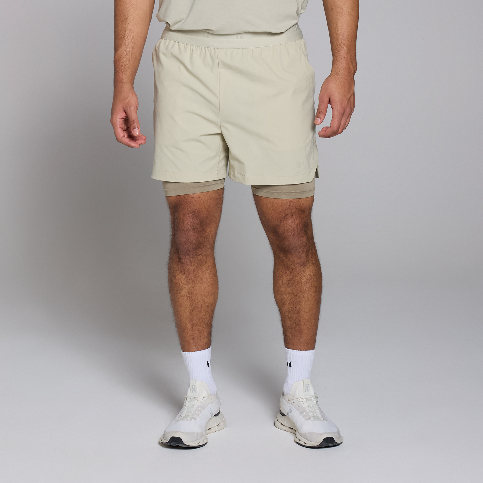 foto del prodotto pantaloncini con stampa 2 in 1 mp tempo da uomo salt grey l