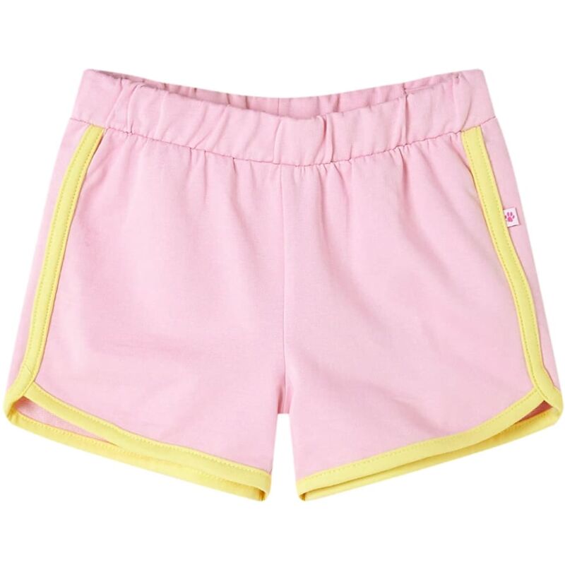 foto del prodotto pantaloncini da bambina con bordi rosa brillante 104