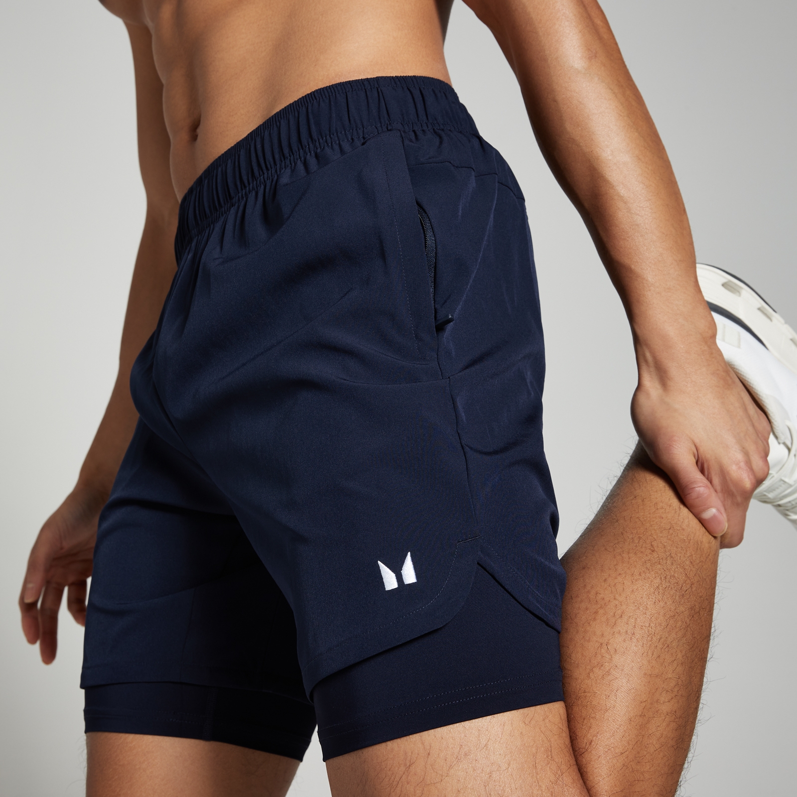 foto del prodotto pantaloncini sportivi 2 in 1 mp da uomo blu navy l