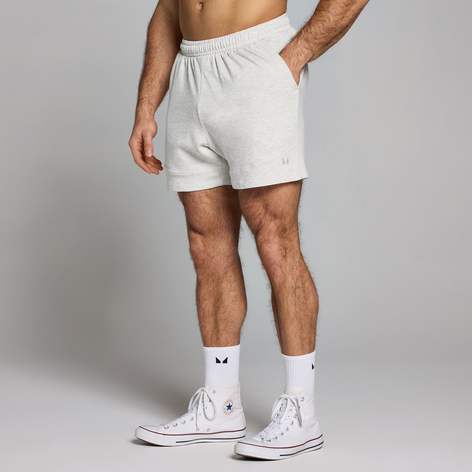 foto del prodotto pantaloncini sportivi lavati con grafica mp origin da uomo grigio m lange s