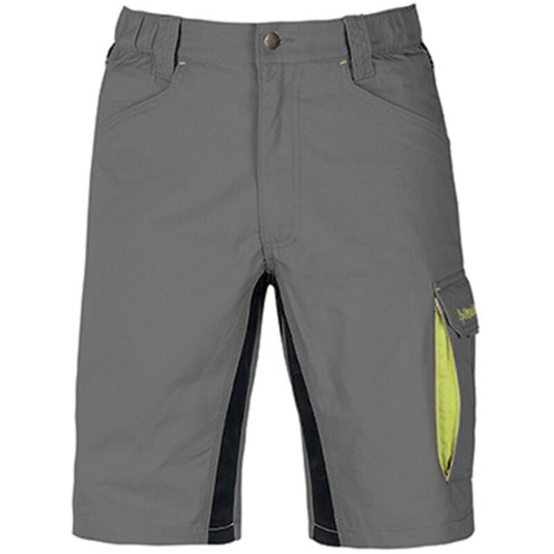 foto del prodotto pantalone corto lavoro kavir grigio nero tg.m xxl tasche portautensili kapriol xl 