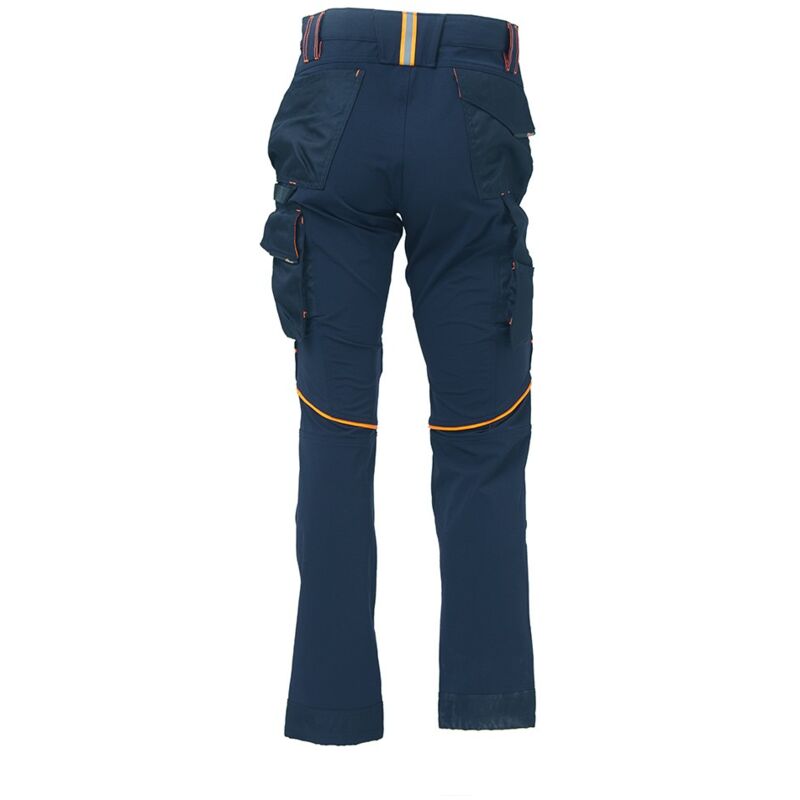 foto del prodotto pantalone da lavoro atom idrorepellente in tessuto 4 way stretch confortevole e morbido sulla pelle blu xxl u power