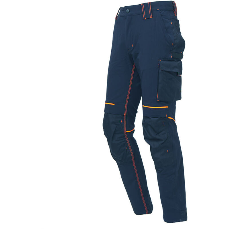 foto del prodotto pantalone da lavoro atom idrorepellente in tessuto 4 way stretch confortevole e morbido sulla pelle m blu u power